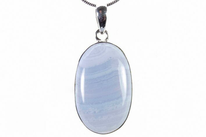 Blue Lace Agate Pendant (Necklace) - Sterling Silver #321560